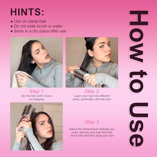 Olaermoso 4-in-1 Travel Dual Voltage Hair Dryer Brush Blow Dryer Brush,Portable 2 inch Mini Hot Air Brush の商品画像 8