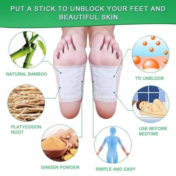 Premium Foot patches, Cleansing Toxin Remover Foot Pads, Stress Relief Sleep Patch for Men & Women (1 BOXES = 10 Patches) (Pack of 1) (PACK OF 1) - Image 7 thumbnail