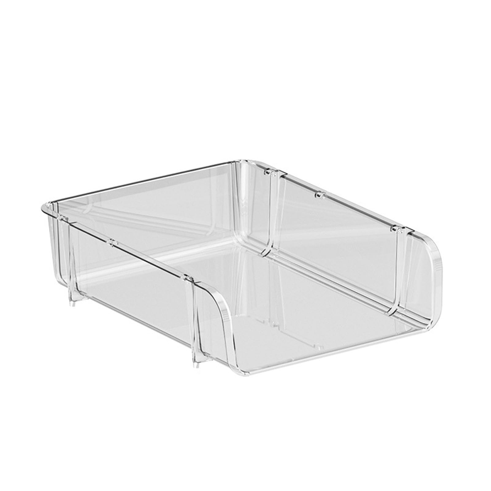 Ejoyous Organizador de Escritorio Transparente Organizador de Escritorio Apilable de Plástico con Diseño de Almacenamiento Visible Estante de Papelería de que Ahorra Espacio para Oficina, Escuela,