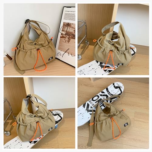 Image of CORIOS Women Nylon Shoulder Bag Waterproof Crossbody Bag Casual Handbag Lightweight Messenger Bag Top Handle Bag