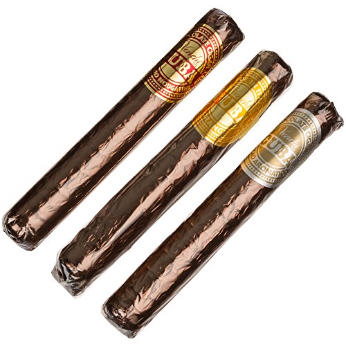 Venchi Schokoladen Zigarre 3er Set in Holzkiste Nougat, Orange und Aromatico-Cacao (3x100g) – Bild 4