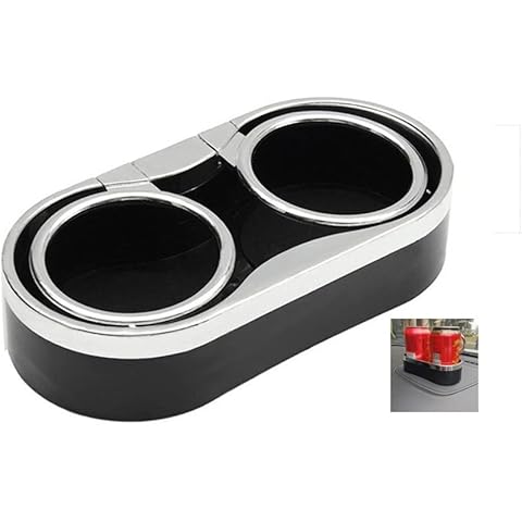 Car Storage Drinking Bottle Holder Double Cup Self-Adhesive Drink Holder Car Seat Mount Stand for Storage Cans Bottles Cover