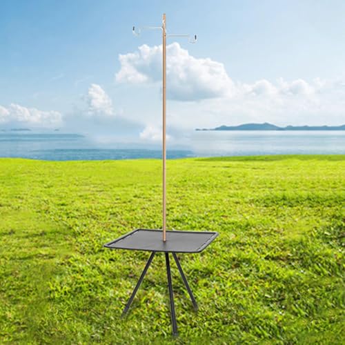 Table pliante de camping avec support lumineux pour extérieur et pêche