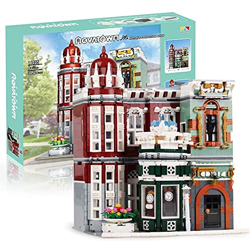 FYHCY Haus Bausteine Bausatz, Antiquitätenladen Modular Architektur Modell, 3000 Klemmbausteine und LED Beleuchtungsset…