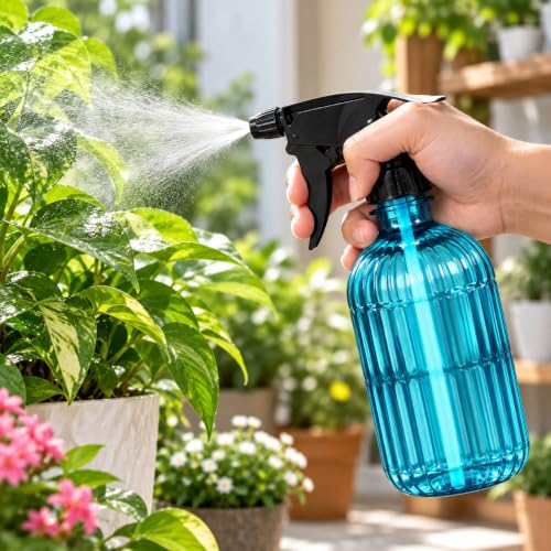 Image of Umite Chef Plant Spray Bottle for Gardening | Fine 500 ml Mist Water Sprayer for Indoor & Outdoor Plants | Garden Plant Mister, Hand Pressure Trigger Sprayer for Flowers, & Home Gardening - Blue