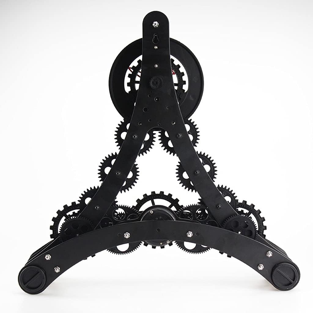 FMURY Gear Table Clock Digital Metal Black Table Watch Desk Clock Shabby Chic Vintage Clocks Mesa Gift Ideas(D)