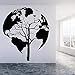 Mapa świata drzewo naklejka ścienna salon abstrakcyjny wzór winylowa naklejka biuro sypialnia akcesoria dekoracyjne 42 x 48 cm