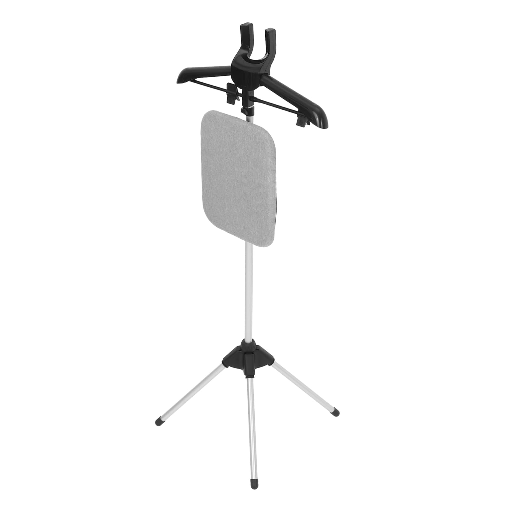 PRETYZOOM Soporte Plegable para Plancha de Vapor Tabla Integrada y Base de Cuatro Patas, Material de Aleación de Aluminio y Plástico para Ropa y Prendas, Fácil Almacenamiento y Altura