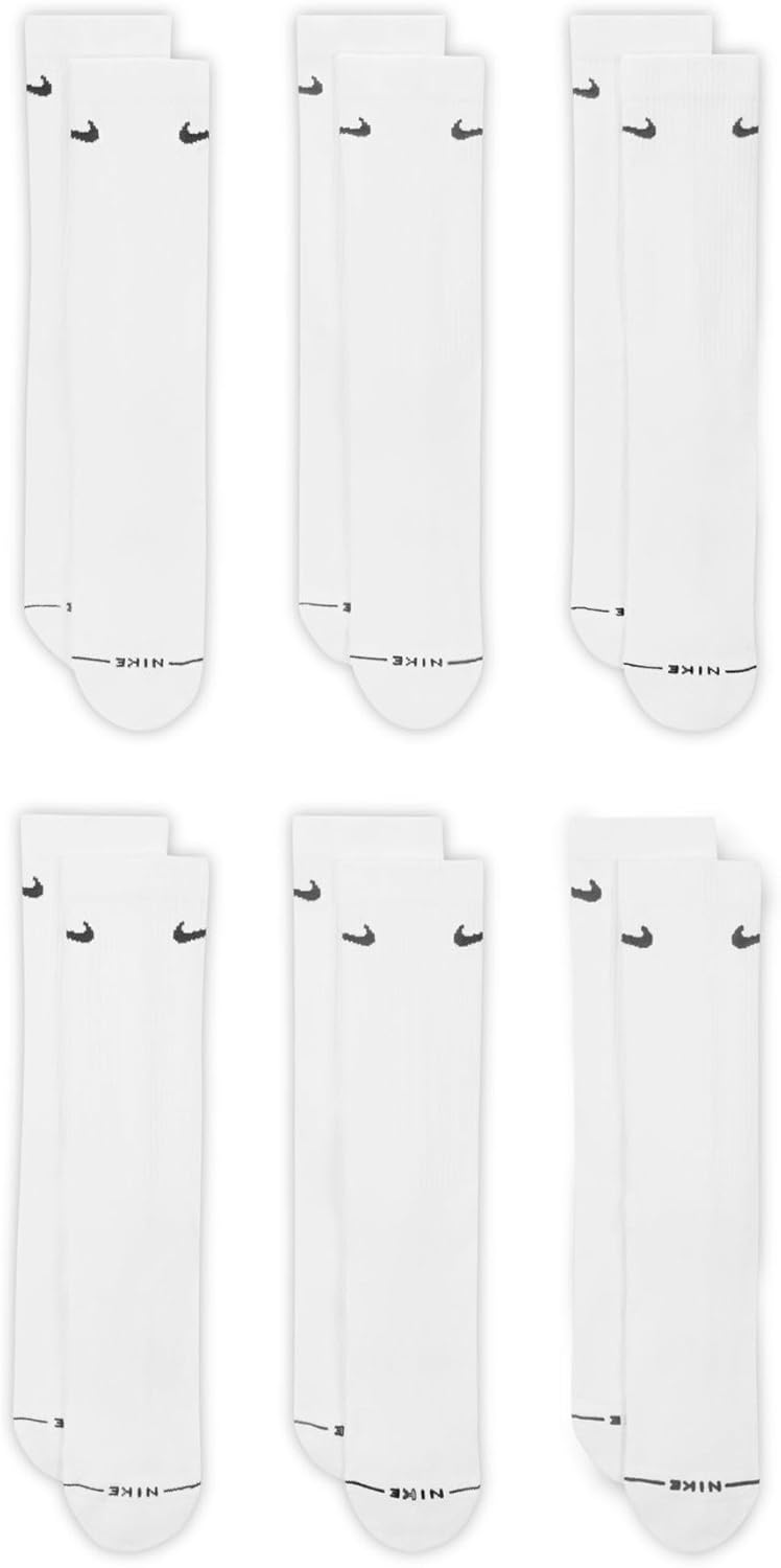 Nike Unisex Adult Everyday Elevated Crew Socks (6-Pack) | Mens and Womens