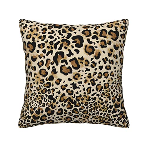 Animal Leopard Skin Print Soft Corduroy Decorative Square Throw Pillow Cover Cushion Covers Pillowcase, Home Decor Decorations For Sofa Couch Bed Chair Bedroom Car Living Room 16"X16" Pillow Included #TOP24