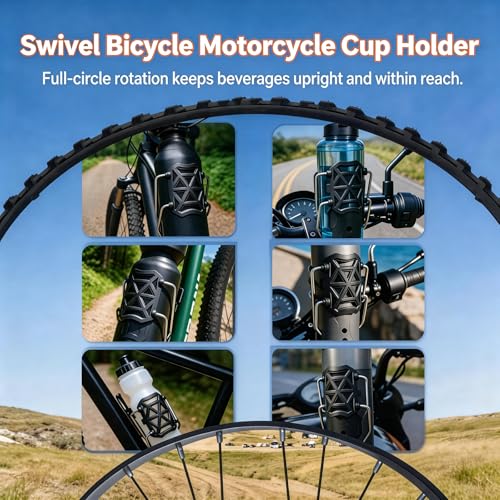 Portavasos universal para motocicleta con rotación 360° miniatura 7