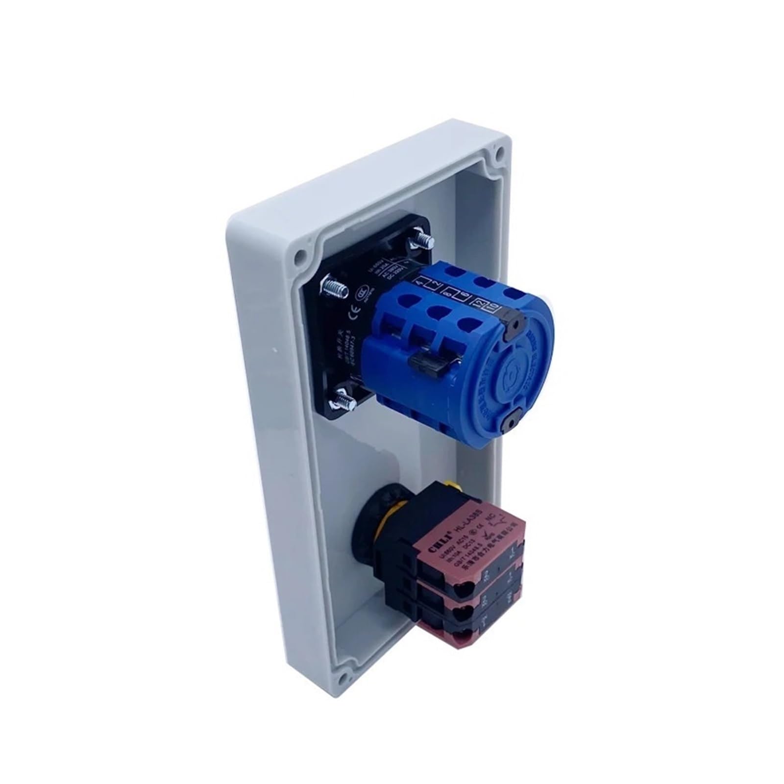Selector de Leva con pulsador de Parada de Emergencia eléctrico trifásico de 20 A, LW26-20A 5.5N/3, Interruptor de Avance y Retroceso
