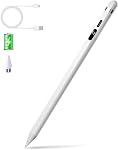 Active Stylus Pen Universal for Android/iOS Touch Screen Device, Upgraded Stylus Pen Rechargeable Stylus for Samsung/ipad/Lenovo Tablet [Magnetic] [Touch Switch] [Extra Tip] (Digital Display)