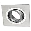 Wonderlamp Classic W-E000006 – Spot encastrable carré, aluminium, il inclut douille GU10, angle basculement 30º, 9 x 9 x 2,5 cm, couleur gris