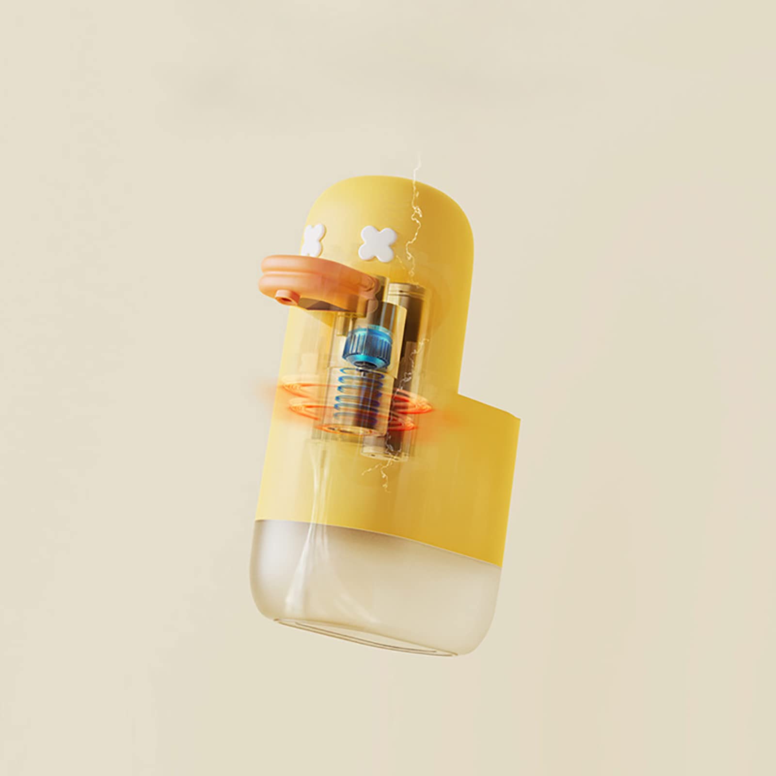 Dispenser Automatico di Sapone Liquido a Forma di Anatra Ricaricabile Tramite USB Senza Tocco per L'igiene del Bagno della (Anatra)