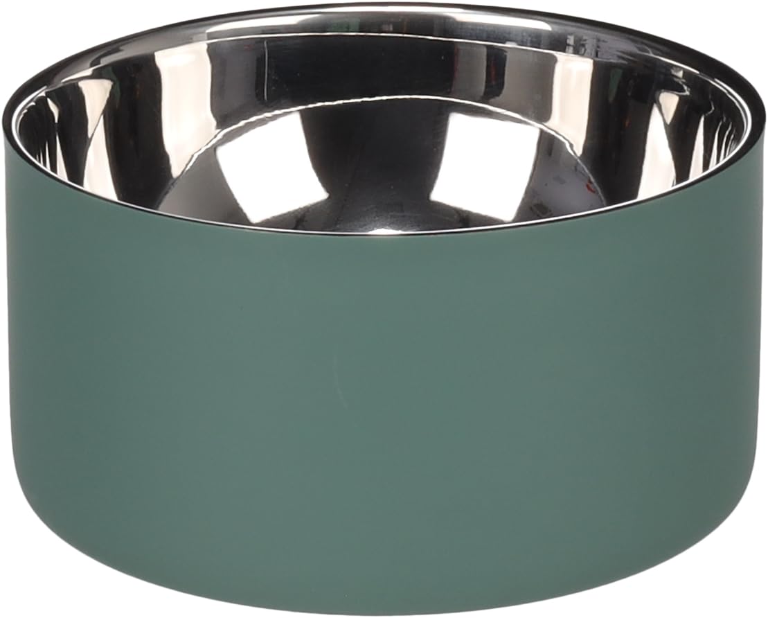 FEEDING AND DRINKING BOWL XARA ROUND GREEN 15x7,4CM 700ML