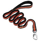 Dog Leash, Itery Reflective Training Bungee Leash Elastic Dog Pet Lead Leash with Control Handle (Orange)