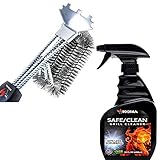 Kona Speed/Scrape BBQ Grill Scraper Brush and Cleaner Spray BBQ Grill Cleaning Bundle