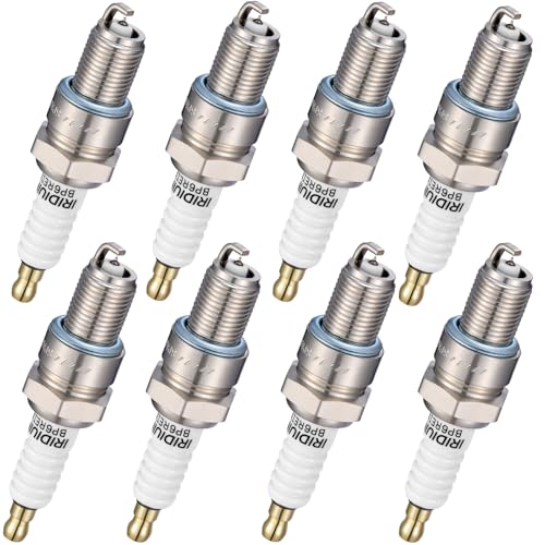 Image of BDFHYK 6578 Iridium Spark Plugs Compatible with Cherokee 300 Special Calais Suburban Dart 2.0L 3.2L 5.0L L4 L6 V8 Replacement for BPR4ES Set of 8