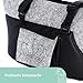 Kerbl Pet Tragetasche Chiara, Transporttasche, schwarz/grau, 46x23x25cm, Polyester, weiches Innenfutter, Innenkissen waschbar, für Hunde und Katzen