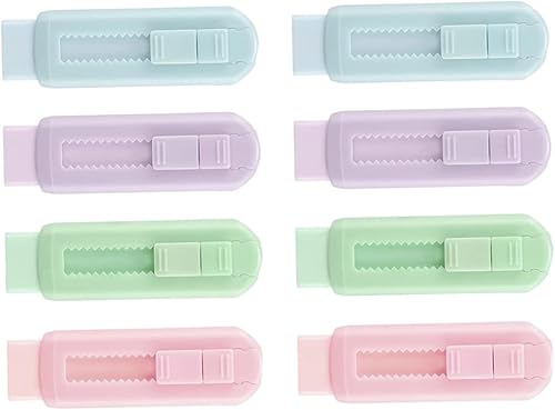 Borrador de lápiz retráctil deslizante, 4 colores surtidos, lindos borradores pastel, borradores estéticos, 8 unidades