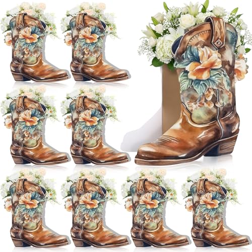 Best Color for Cowboy Boots: A Complete Guide 13 Dunzoom 12 Set Western Cowboy Boots Flower Boxes Vase Centerpieces Brown Water Color Boot Shape Gift Boxes Western Theme Party Favor for Rodeo Birthday Shower Garden Tea Party Wedding Supplies