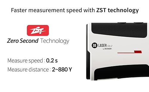 Golf Buddy Laser Lite 2 Rangefinder, Pin Finder & One Click Scan Mode, Fast Measurement Speed, 880 Yards Putting Range, 6X Magnification, Accurate Vibration Alert, Slope On/Off, Water-Resistant #TOP2