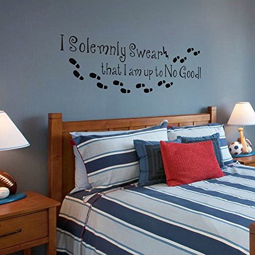 I am up to No Good Harry Potter Wall Sticker Bedroom English Words Quote Decoration (Large,Custom) by WallsUp