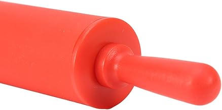 Rouleau de Pâte à Pâtisserie en Silicone, Rouleau à Pâtisserie, Outil de Cuisson pour Pâtes, Biscuits, Boulangerie, Nouilles Nan (rouge)
