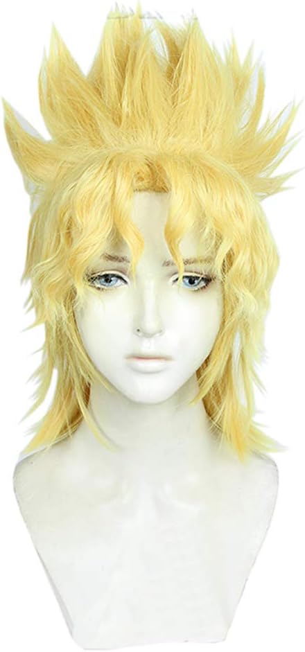 Amazon コスプレウィッグ ネット付き ゴールド ブロンド Jojoディオ ブランドー Dio 耐熱 ウィッグ かつら Wig A コスプレ 仮装 通販