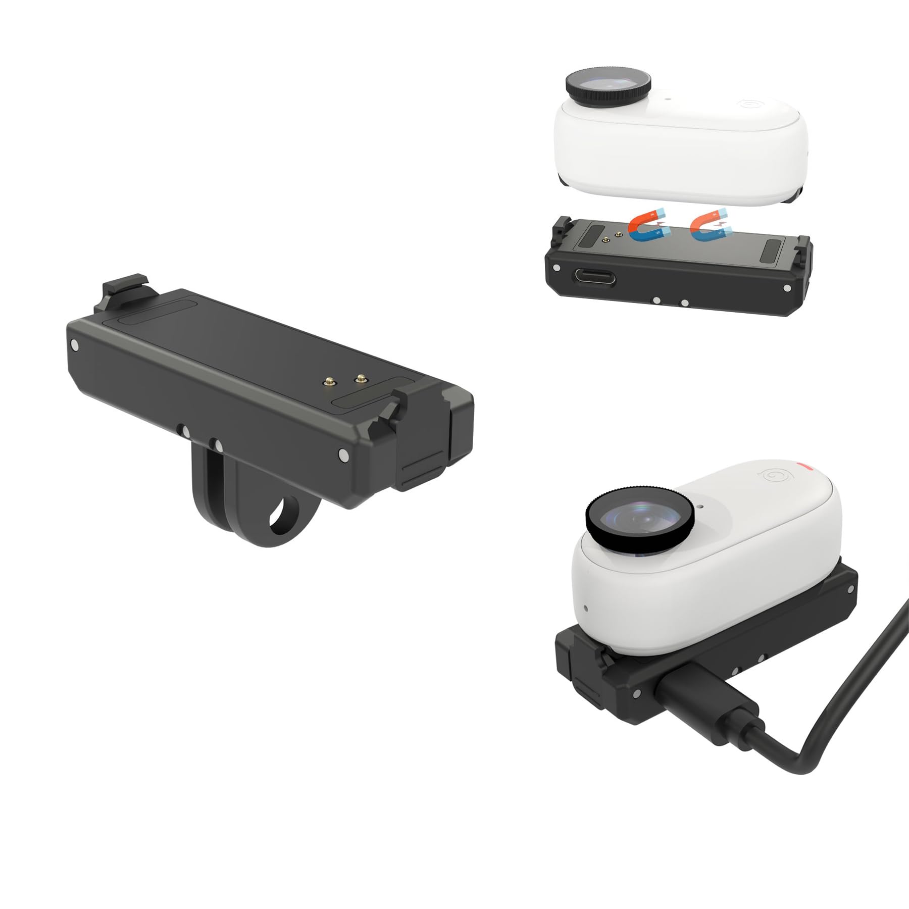 Amazon | ZLiT Insta360 Go3/GO3S用カメラマウント 磁気クイック 