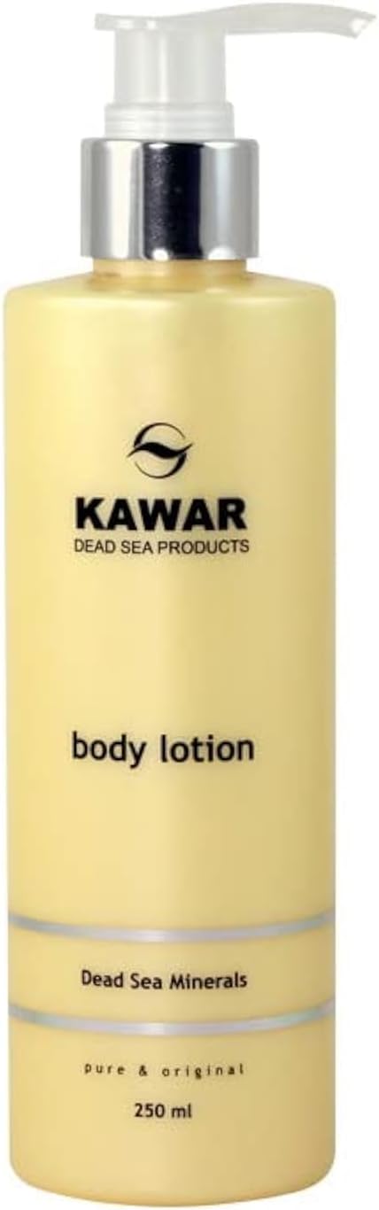 KAWARDead Sea Mineral Body Lotion - Daily Moisturizing & Hydrating, Quick Absorbing with Skin-Enhancing, Blend of Dead Sea Menials, Extract Natural Oli, and Vitamin E (250ml)