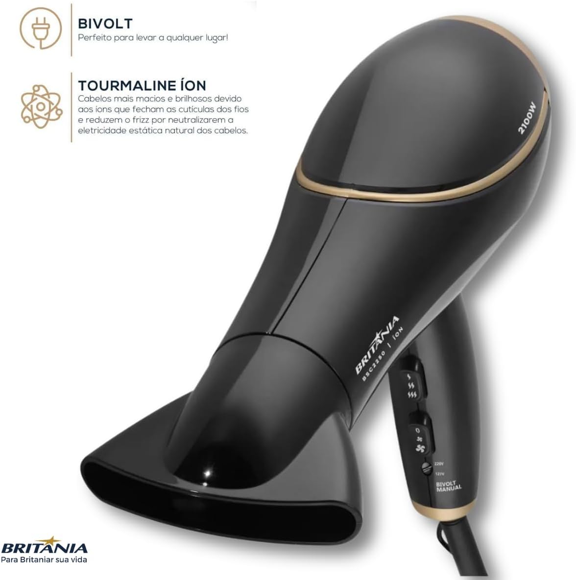 Secador de Cabelo Britânia Bivolt 2100W: Review após 30 dias de uso