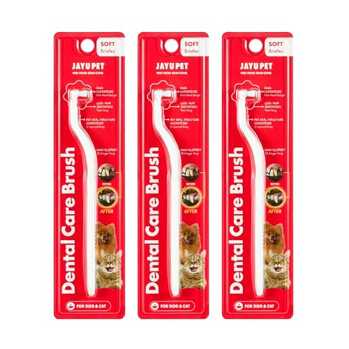 JAYU PET JNK-01 Zahnbürste für Hunde und Katzen (3er-Pack)