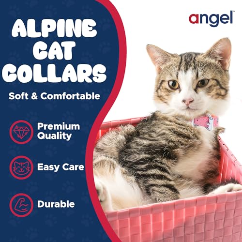 Collier chat cuir break-away elastique rose Angel Pet Supplies - 6