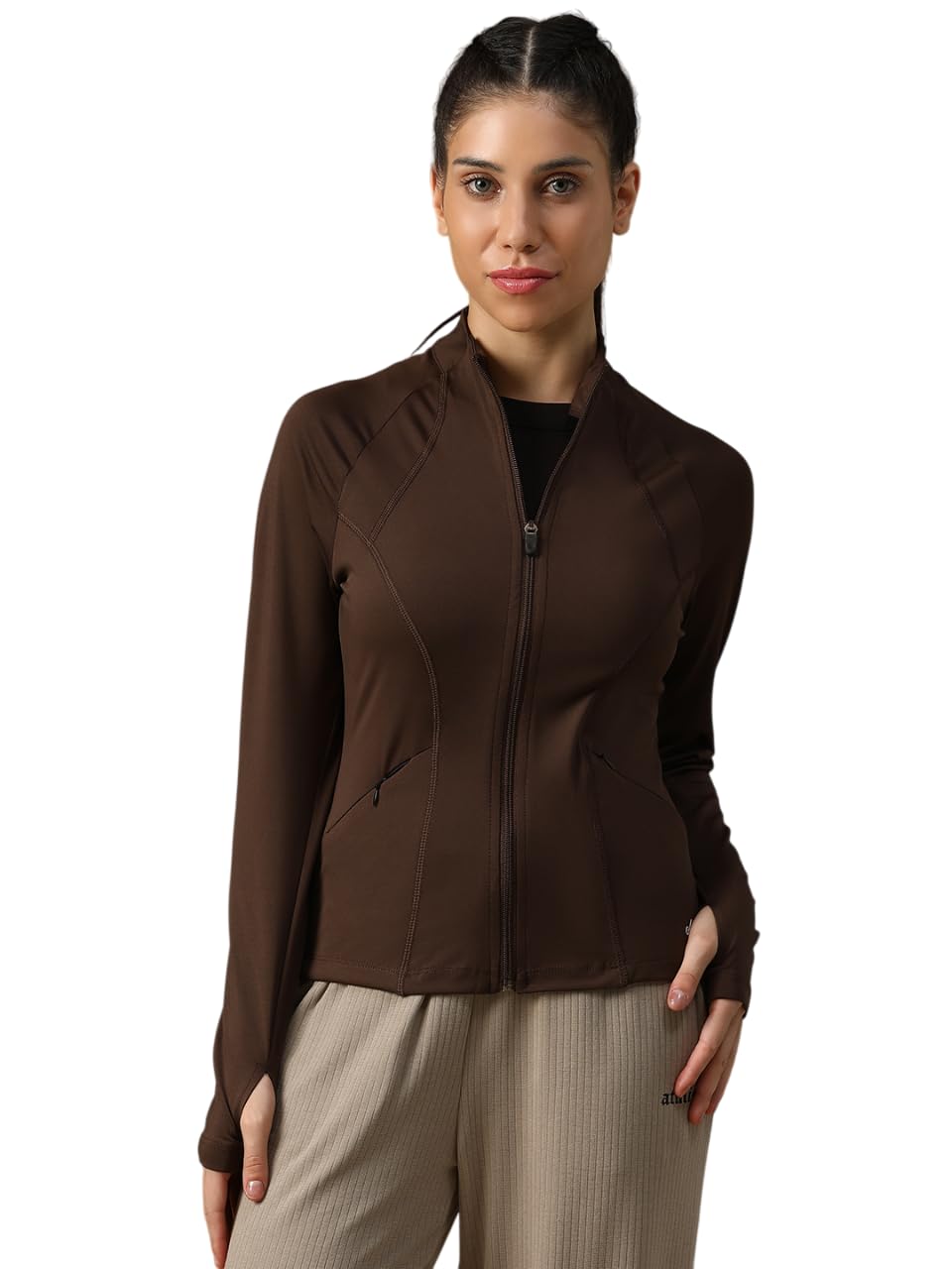 Womens Zip Front Sports Jacket Breathable, Sweat-Wicking Gym Jacket for Fitness, Training, Yoga & Outdoor Activities-image-39