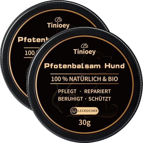Pfotenbalsam Hund 30g x 2 - heilt repariert und regeneriert trockene rissige & beschädigte Pfoten Hufpflege für Pferde Pfotenpflege Pfotenschutz Hundepfoten Balsam Hundezubehör Hunde Geschenke