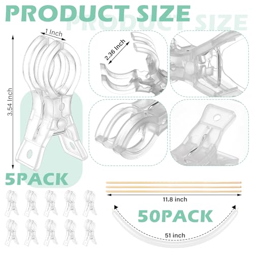 Image of Amyhill 5 Pack 3.5 Inch Balloon Arch Clips 50 Pcs 260 Long Balloons Kit