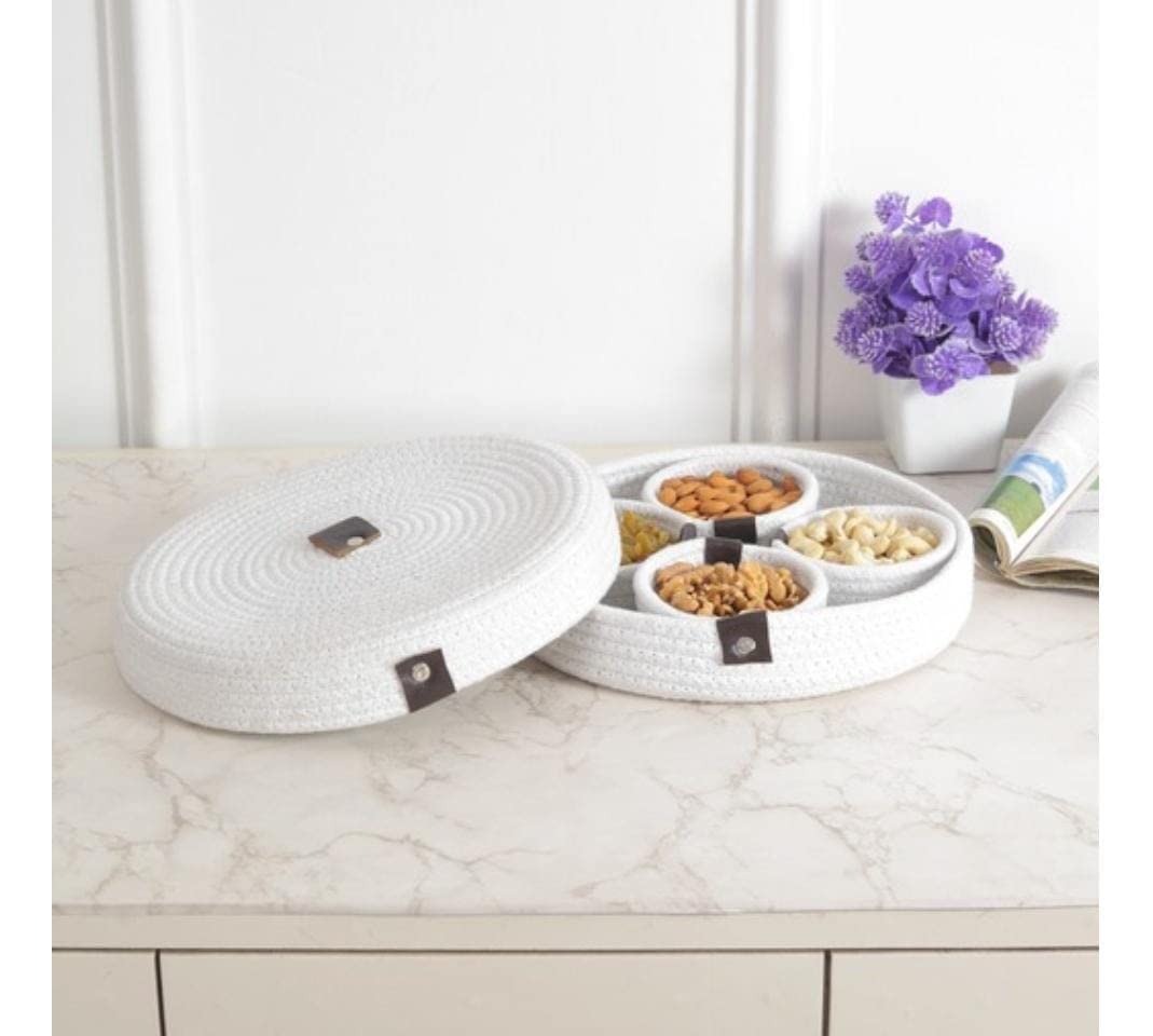 See full amazon price history chart for Catract Dry Fruit Container Tray with Cotton Rope Set with Lid & Serving Tray, Dry Fruit Box Set with Serving Tray for Sweets, Chips, Cookies Other Snacks (White, 12 X 11 Inch) Catract Dry Fruit Container Tray with Cotton Rope Set with Lid & Serving Tray, Dry Fruit Box Set with Serving Tray for Sweets, Chips, Cookies Other Snacks (White, 12 X 11 Inch) (B0CHBK1CQB) Amazon Price History, Amazon Price Tracker