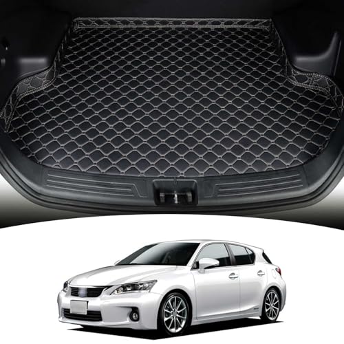 に適用 レクサス・CT ZWA10型 CT200h 2011~2022 (車のトランク左側にはスピーカーはありません)車の トランクマット カスタムトランクマット 専用 ラゲッジマット 3Dカーゴマット XPE レザーラゲッジマット 防水 滑り止め 汚れ防