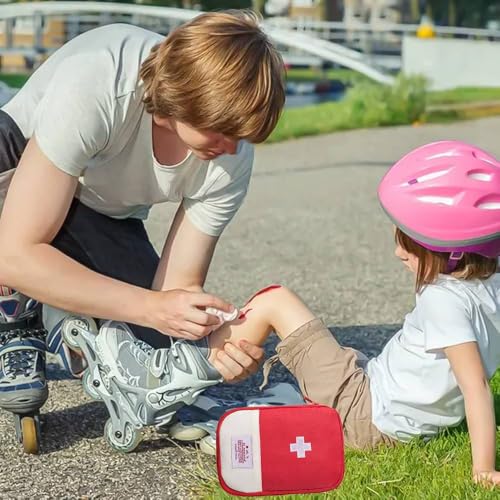 Compact Red First Aid Kit Bag for Travel and Outdoor Use - Image 7