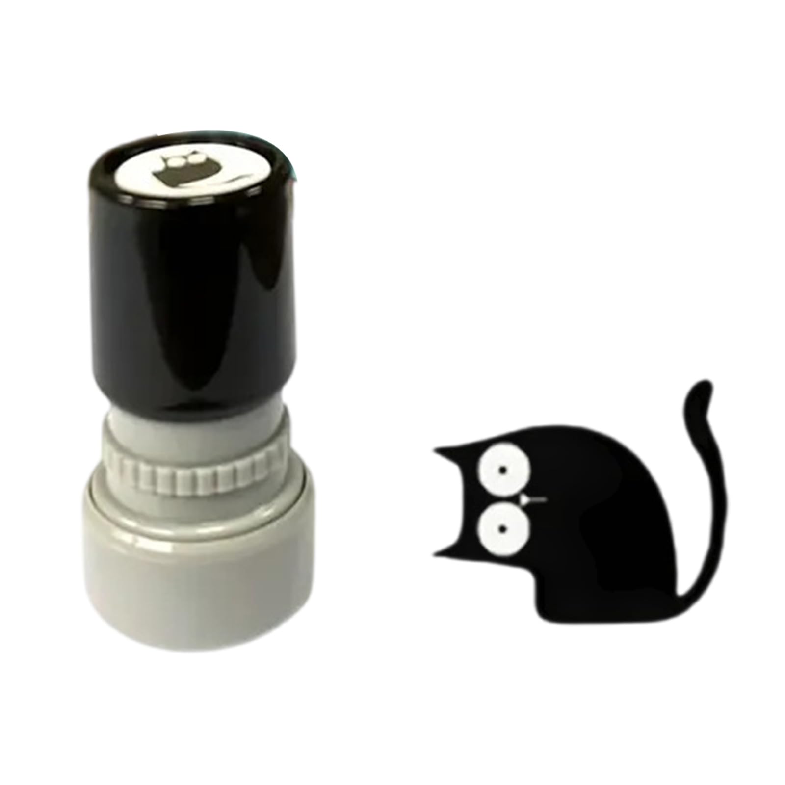 Kitten Animal Themed Stamp Scrapbooking Decorative Motivational for Scrapbooking Journal Planner Notebook Craft with Tail Handle
