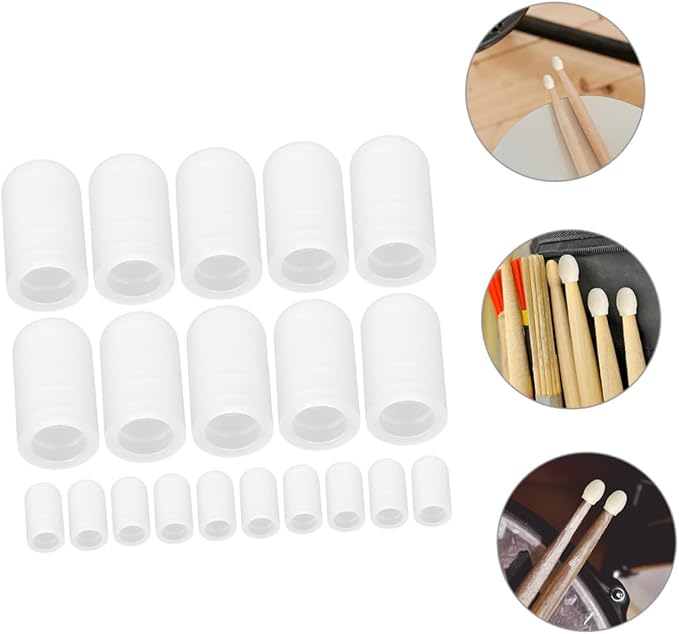 Protector de puntas de baquetas de silicona 20 piezas miniatura 7