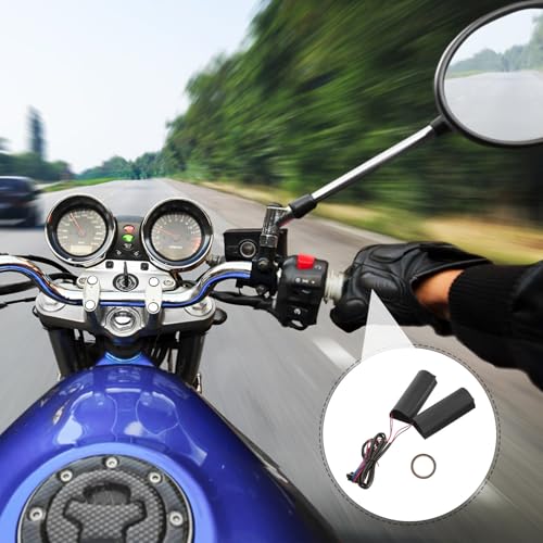 Puños calefactables de moto POPETPOP de película metálica para manillar 6