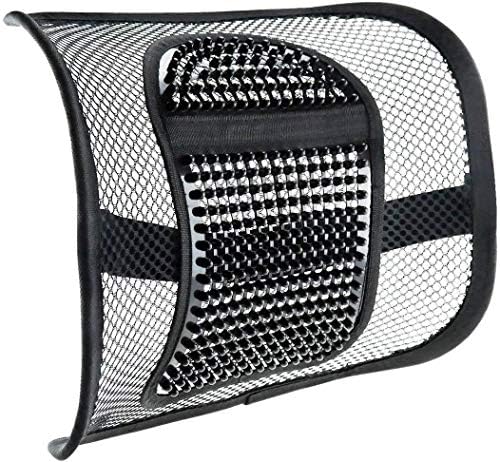 Vinsani Massage Nodes Super Comfort Mesh Lumbar Back Seat Sitting Support System - Pain Relief for Office Chair Seat with Elasticated Positioning Strap