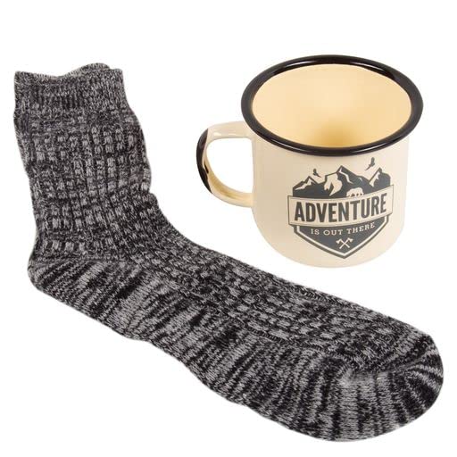 Fizz Creations Campfire Enamel Mug & Thick Socks Gift Set. - Image 2