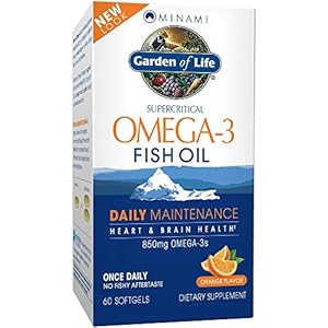 Garden of Life EPA/DHA Omega 3 Fish Oil – Minami Natural Brain Function, Heart and Mood Supplement, 60 Softgels
