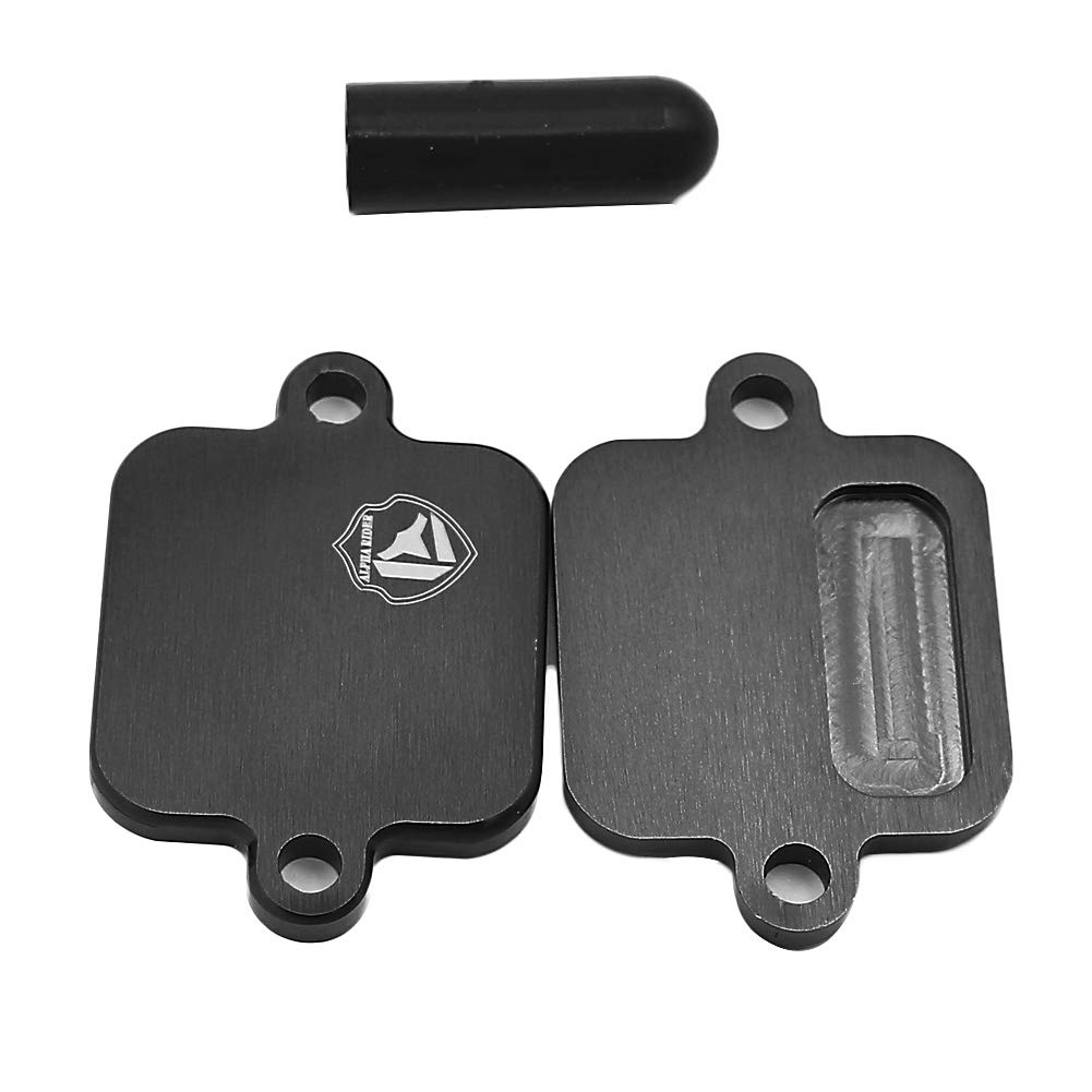 Alpha Rider Smog Block Off Plates Kit Blocker For Kawasaki ZX6 ZX10R For Yamaha R1 R6 Black