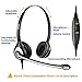Wantek Corded Telephone Headset Dual w/Noise Canceling Mic Compatible with ShoreTel Plantronics Polycom Zultys Toshiba NEC Aspire Dterm Nortel Norstar Meridian Siemens ROLM Landline Deskphones(F602S2)