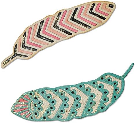 SizzixThinlits Die Set 2PK-Lattice Feathers by Craft Asylum